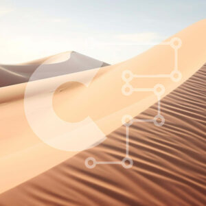 Intra Συλλεκτικό Ξύλινο Παζλ Plywood  4mm - Τοπίο της ερήμου με τους αμμόλοφους και το αεροπλάνο Σε Ξύλινο Κουτί - Διαστάσεις: 10x10 cm – 25 κομμάτια