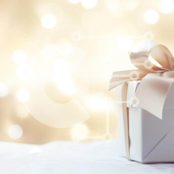 Intra Συλλεκτικό Ξύλινο Παζλ Plywood  4mm - Λευκό κουτί δώρου με μαύρες κορδέλες σε διακοσμημένο τραπέζι Σε Ξύλινο Κουτί - Διαστάσεις Puzzle: 10x10 cm – 25 κομμάτια - Image 1