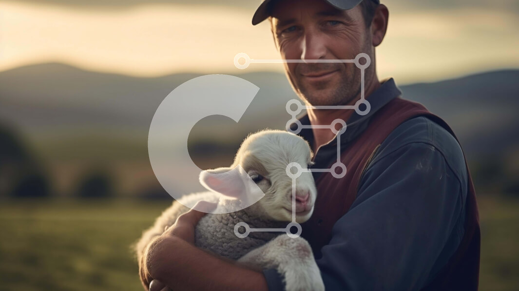 Intra Συλλεκτικό Ξύλινο Παζλ Plywood  4mm - Άτομο που κρατά μικρό αρνί Σε Ξύλινο Κουτί - Διαστάσεις: 10x10 cm – 25 κομμάτια