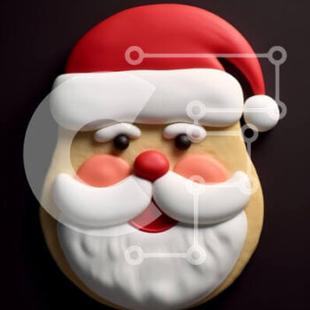 Intra Συλλεκτικό Ξύλινο Παζλ Plywood  4mm - Στολίδι για μπισκότα Άγιου Βασίλη σε μαύρο φόντο Σε Ξύλινο Κουτί - Διαστάσεις Puzzle: 10x10 cm – 25 κομμάτια - Image 1