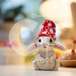 Intra Συλλεκτικό Ξύλινο Παζλ Plywood  4mm - Πασχαλινό ειδώλιο λαγουδάκι και cupcakes Σε Ξύλινο Κουτί - Διαστάσεις Puzzle: 10x10 cm – 25 κομμάτια