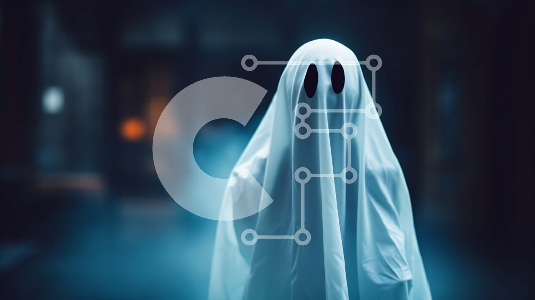 Intra Συλλεκτικό Ξύλινο Παζλ Plywood  4mm - Εικονογράφηση απόκοσμο φάντασμα για το Halloween Σε Ξύλινο Κουτί - Διαστάσεις Puzzle: 10x10 cm – 25 κομμάτια