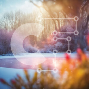 Intra Συλλεκτικό Ξύλινο Παζλ Plywood  4mm - Χιονισμένη λίμνη στο δάσος Σε Ξύλινο Κουτί - Διαστάσεις: 10x10 cm – 25 κομμάτια