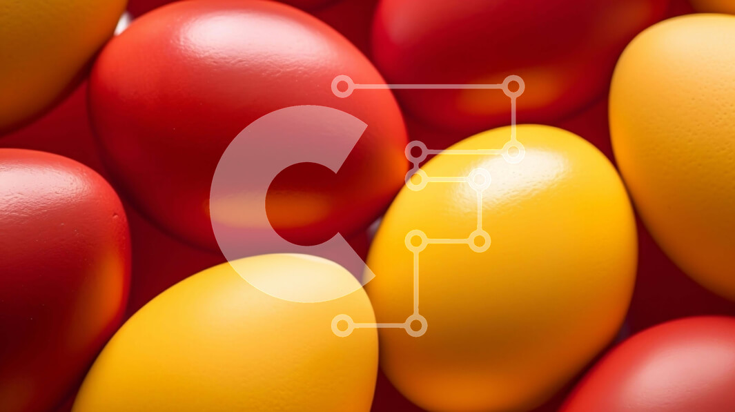 Intra Συλλεκτικό Ξύλινο Παζλ Plywood  4mm - Πολύχρωμα Πασχαλινά αυγά τακτοποιημένα τακτοποιημένα Σε Ξύλινο Κουτί - Διαστάσεις: 10x10 cm – 25 κομμάτια