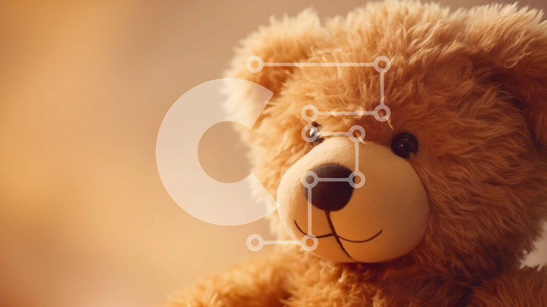 Intra Συλλεκτικό Ξύλινο Παζλ Plywood  4mm - Κοντινό πλάνο ενός καφέ αρκουδάκι Σε Ξύλινο Κουτί - Διαστάσεις: 10x10 cm – 25 κομμάτια