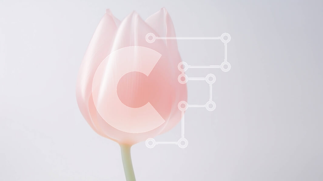 Intra Συλλεκτικό Ξύλινο Παζλ Plywood  4mm - Μονό ροζ λουλούδι τουλίπας σε λευκό φόντο Σε Ξύλινο Κουτί - Διαστάσεις: 10x10 cm – 25 κομμάτια