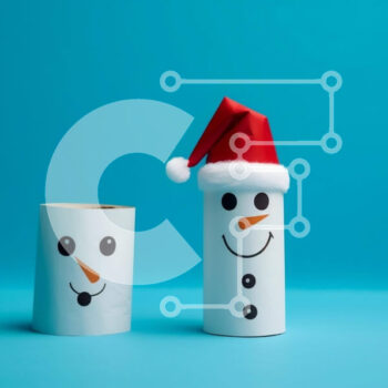 Intra Συλλεκτικό Ξύλινο Παζλ Plywood  4mm - Ρολά από χαρτί υγείας με διακοσμητικά για Χιονάνθρωπο και Καπέλο Άγιου Βασίλη Σε Ξύλινο Κουτί - Διαστάσεις Puzzle: 10x10 cm – 25 κομμάτια - Image 1