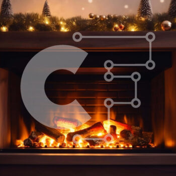 Intra Συλλεκτικό Ξύλινο Παζλ Plywood  4mm - Άνετο τζάκι με χριστουγεννιάτικα φωτάκια και διακοσμητικά Σε Ξύλινο Κουτί - Διαστάσεις: 10x10 cm – 25 κομμάτια - Image 1