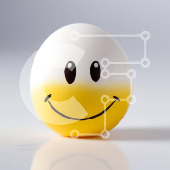 Intra Συλλεκτικό Ξύλινο Παζλ Plywood  4mm - Smiley Face Egg - Σύμβολο της ευτυχίας και της καλής τύχης Σε Ξύλινο Κουτί - Διαστάσεις: 10x10 cm – 25 κομμάτια - Image 1