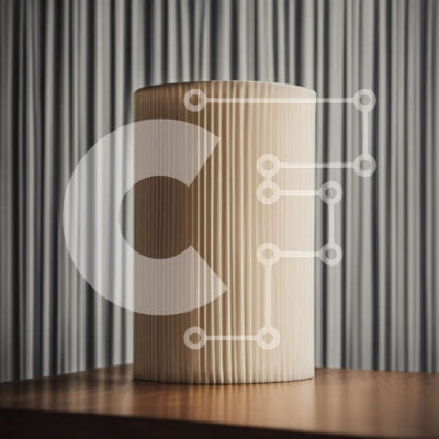 Intra Συλλεκτικό Ξύλινο Παζλ Plywood  4mm - Λευκό φωτιστικό σε ξύλινο τραπέζι Σε Ξύλινο Κουτί - Διαστάσεις Puzzle: 10x10 cm – 25 κομμάτια - Image 1