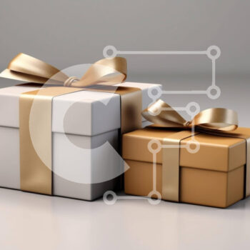 Intra Συλλεκτικό Ξύλινο Παζλ Plywood  4mm - Δύο κουτιά δώρου με χρυσές κορδέλες Σε Ξύλινο Κουτί - Διαστάσεις Puzzle: 10x10 cm – 25 κομμάτια - Image 1