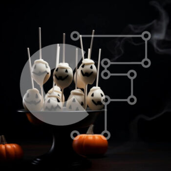 Intra Συλλεκτικό Ξύλινο Παζλ Plywood 4mm - Popsicles με θέμα το Halloween σε μαύρο μπολ με κολοκύθες Σε Ξύλινο Κουτί - Διαστάσεις Puzzle: 10x10 cm – 25 κομμάτια - Image 1