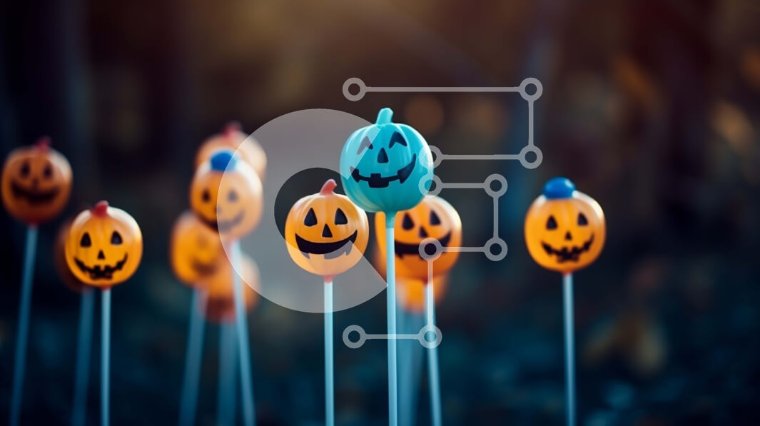 Intra Συλλεκτικό Ξύλινο Παζλ Plywood  4mm – Ομάδα Jack-o’-Lantern Lollipops για το Halloween Σε Ξύλινο Κουτί – Διαστάσεις Puzzle: 10×10 cm – 25 κομμάτια