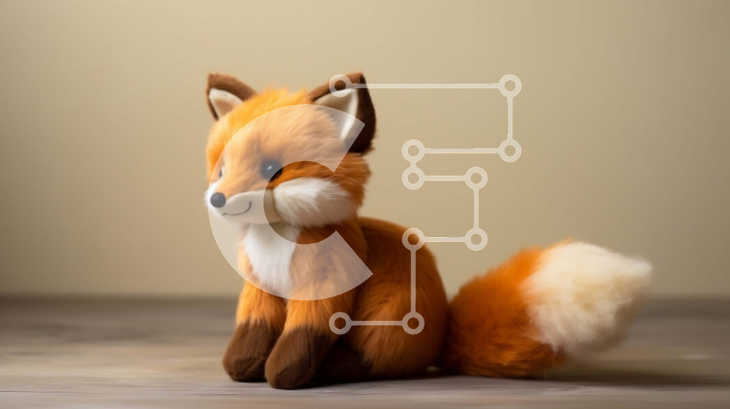 Intra Συλλεκτικό Ξύλινο Παζλ Plywood  4mm - Γεμιστή Αλεπού σε Ξύλινη Επιφάνεια Σε Ξύλινο Κουτί - Διαστάσεις: 10x10 cm – 25 κομμάτια