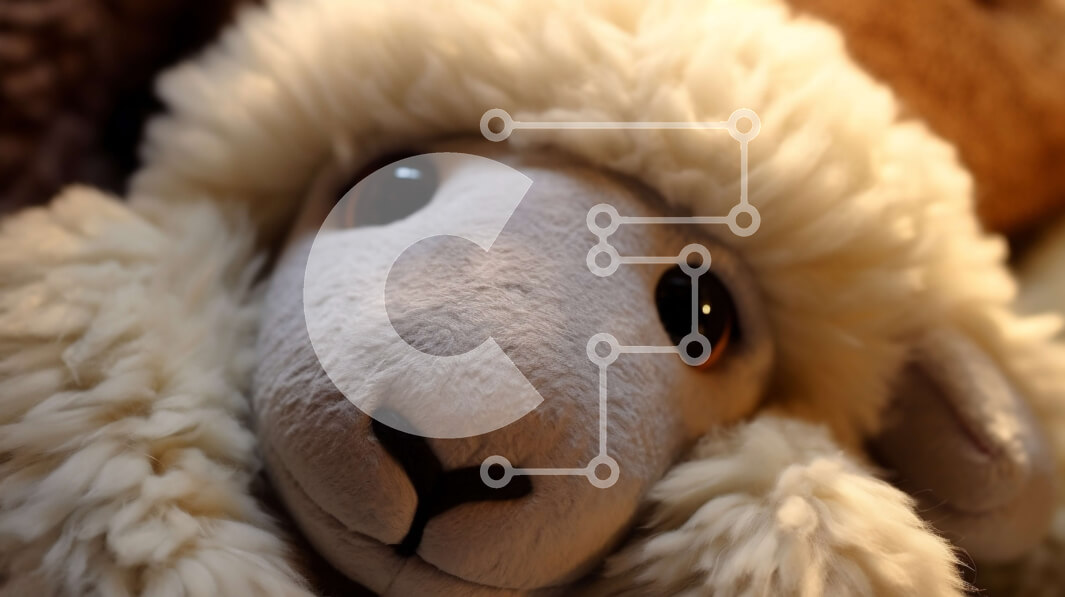 Intra Συλλεκτικό Ξύλινο Παζλ Plywood  4mm - Κοντινό πλάνο γεμισμένων προβάτων Σε Ξύλινο Κουτί - Διαστάσεις: 10x10 cm – 25 κομμάτια