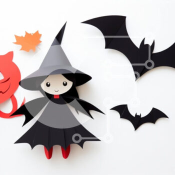 Intra Συλλεκτικό Ξύλινο Παζλ Plywood  4mm - Χαρτί μάγισσα με αποκοπές με θέμα το Halloween Σε Ξύλινο Κουτί - Διαστάσεις Puzzle: 10x10 cm – 25 κομμάτια - Image 1