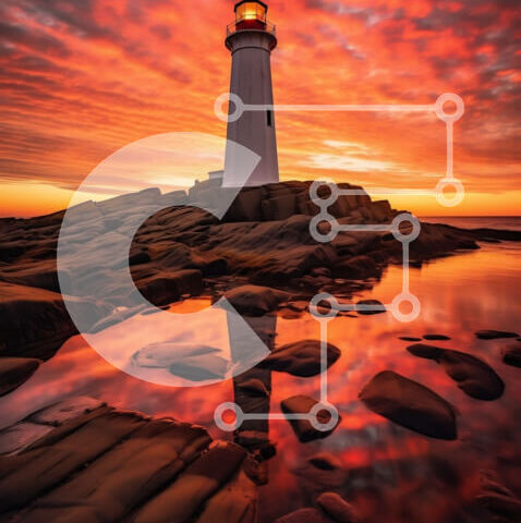 Intra Συλλεκτικό Ξύλινο Παζλ Plywood  4mm - Όμορφη εικόνα φάρου ηλιοβασιλέματος Σε Ξύλινο Κουτί - Διαστάσεις Puzzle: 10x10 cm – 25 κομμάτια - Image 1