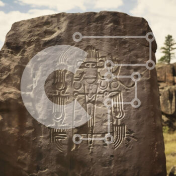 Intra Συλλεκτικό Ξύλινο Παζλ Plywood  4mm - Αρχαία βραχογραφήματα - Ιστορικό τεχνούργημα Σε Ξύλινο Κουτί - Διαστάσεις Puzzle: 10x10 cm – 25 κομμάτια - Image 1