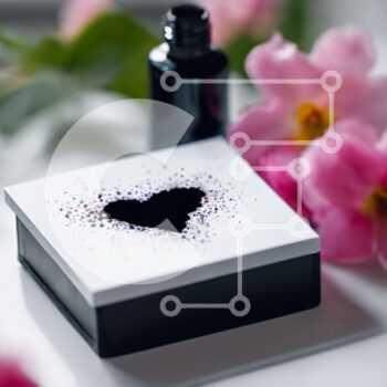 Intra Συλλεκτικό Ξύλινο Παζλ Plywood  4mm - Ροζ λουλούδια και άρωμα σε ένα τραπέζι Σε Ξύλινο Κουτί - Διαστάσεις Puzzle: 10x10 cm – 25 κομμάτια - Image 1