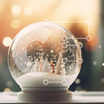 Intra Συλλεκτικό Ξύλινο Παζλ Plywood  4mm - Διακόσμηση Snow Globe για τις γιορτές Σε Ξύλινο Κουτί - Διαστάσεις Puzzle: 10x10 cm – 25 κομμάτια - Image 1