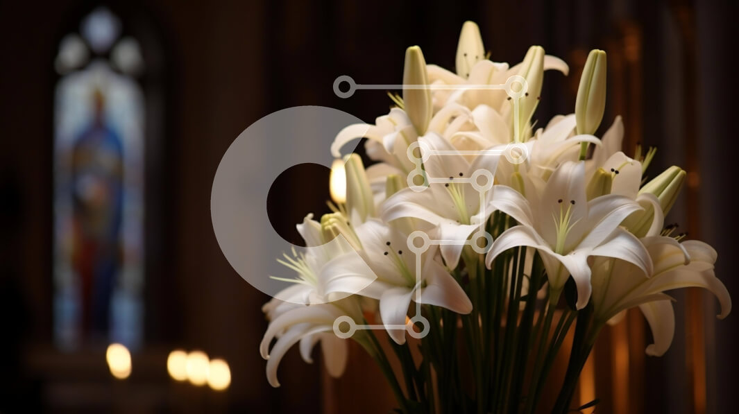 Intra Συλλεκτικό Ξύλινο Παζλ Plywood  4mm - Βιτρώ με λευκούς κρίνους και κεριά Σε Ξύλινο Κουτί - Διαστάσεις Puzzle: 10x10 cm – 25 κομμάτια