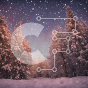 Intra Συλλεκτικό Ξύλινο Παζλ Plywood  4mm - Χειμερινό δάσος με χιονοπτώσεις Σε Ξύλινο Κουτί - Διαστάσεις: 10x10 cm – 25 κομμάτια