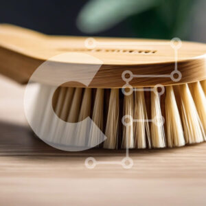 Intra Συλλεκτικό Ξύλινο Παζλ Plywood  4mm - Ξύλινη βούρτσα στο τραπέζι Σε Ξύλινο Κουτί - Διαστάσεις Puzzle: 10x10 cm – 25 κομμάτια