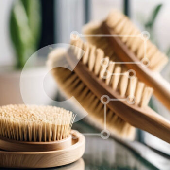 Intra Συλλεκτικό Ξύλινο Παζλ Plywood  4mm - Ξύλινες οδοντόβουρτσες στο περβάζι παραθύρου με φυτό σε γλάστρα Σε Ξύλινο Κουτί - Διαστάσεις Puzzle: 10x10 cm – 25 κομμάτια - Image 1