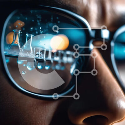 Intra Συλλεκτικό Ξύλινο Παζλ Plywood  4mm - Άνδρας που φορά γυαλιά με γυάλινα ποτήρια σε φακούς Σε Ξύλινο Κουτί - Διαστάσεις Puzzle: 10x10 cm – 25 κομμάτια - Image 1