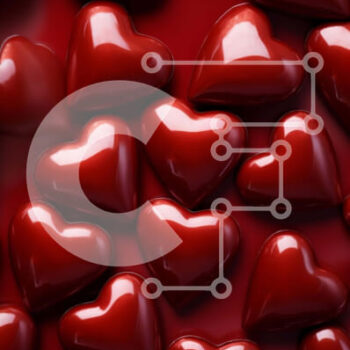 Intra Συλλεκτικό Ξύλινο Παζλ Plywood  4mm - Πλαστικά ειδώλια σε σχήμα καρδιάς σε κόκκινο φόντο Σε Ξύλινο Κουτί - Διαστάσεις Puzzle: 10x10 cm – 25 κομμάτια - Image 1