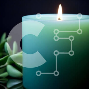 Intra Συλλεκτικό Ξύλινο Παζλ Plywood  4mm - Πράσινο κερί με φύλλο ευκαλύπτου Σε Ξύλινο Κουτί - Διαστάσεις Puzzle: 10x10 cm – 25 κομμάτια - Image 1