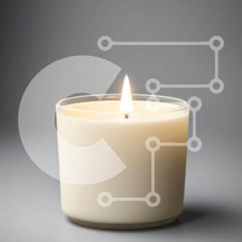 Intra Συλλεκτικό Ξύλινο Παζλ Plywood  4mm - Αναμμένο λευκό κερί σε γκρι φόντο Σε Ξύλινο Κουτί - Διαστάσεις: 10x10 cm – 25 κομμάτια - Image 1