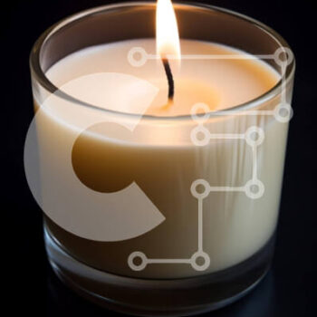 Intra Συλλεκτικό Ξύλινο Παζλ Plywood  4mm - Μονό αναμμένο κερί σε μαύρο φόντο Σε Ξύλινο Κουτί - Διαστάσεις Puzzle: 10x10 cm – 25 κομμάτια - Image 1