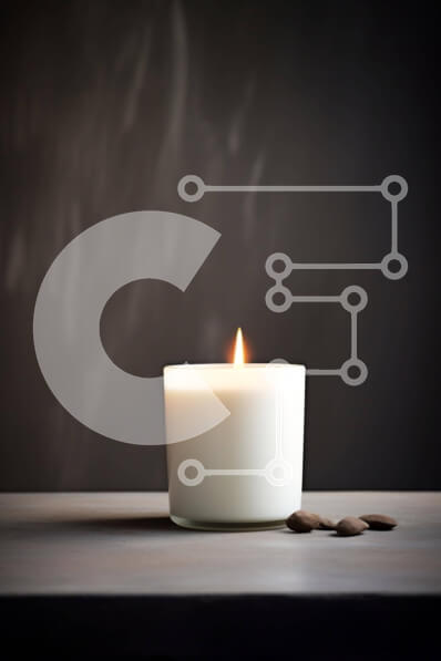 Intra Συλλεκτικό Ξύλινο Παζλ Plywood  4mm - Μυστηριώδες κερί και αμύγδαλα σε ξύλινο τραπέζι Σε Ξύλινο Κουτί - Διαστάσεις Puzzle: 10x10 cm – 25 κομμάτια