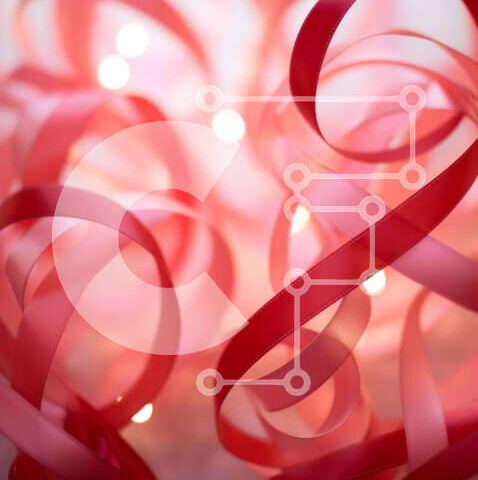 Intra Συλλεκτικό Ξύλινο Παζλ Plywood  4mm - Πολύχρωμες κόκκινες κορδέλες σε διάφορα σχήματα και μεγέθη Σε Ξύλινο Κουτί - Διαστάσεις Puzzle: 10x10 cm – 25 κομμάτια - Image 1