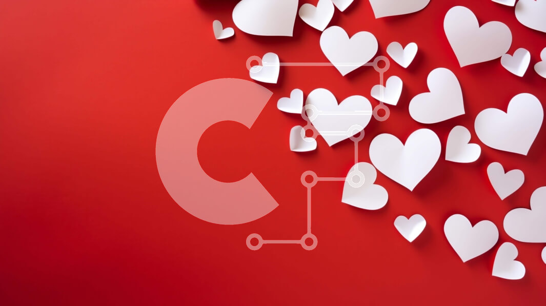 Intra Συλλεκτικό Ξύλινο Παζλ Plywood  4mm - Κόκκινο φόντο με χάρτινες εγκοπές σε σχήμα καρδιάς Σε Ξύλινο Κουτί - Διαστάσεις Puzzle: 10x10 cm – 25 κομμάτια