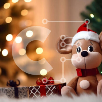 Intra Συλλεκτικό Ξύλινο Παζλ Plywood  4mm - Αρκουδάκι Άγιου Βασίλη με δώρα και χριστουγεννιάτικο δέντρο Σε Ξύλινο Κουτί - Διαστάσεις: 10x10 cm – 25 κομμάτια - Image 1