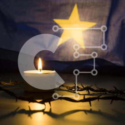 Intra Συλλεκτικό Ξύλινο Παζλ Plywood  4mm - Κερί με συρματοπλέγματα και σημαία Σε Ξύλινο Κουτί - Διαστάσεις Puzzle: 10x10 cm – 25 κομμάτια - Image 1