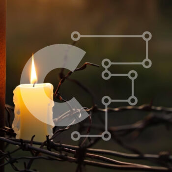 Intra Συλλεκτικό Ξύλινο Παζλ Plywood  4mm - Μονό κερί σε συρματόπλεγμα στο ηλιοβασίλεμα Σε Ξύλινο Κουτί - Διαστάσεις Puzzle: 10x10 cm – 25 κομμάτια - Image 1