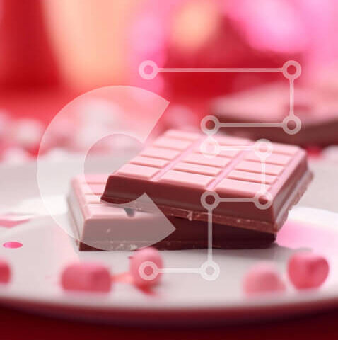 Intra Συλλεκτικό Ξύλινο Παζλ Plywood 4mm - Μπάρες σοκολάτας για την ημέρα του Αγίου Βαλεντίνου και καραμέλες σε σχήμα καρδιάς Σε Ξύλινο Κουτί - Διαστάσεις: 10x10 cm – 25 κομμάτια - Image 1