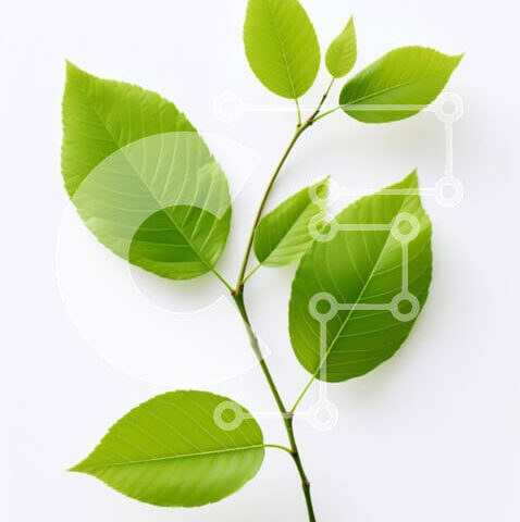 Intra Συλλεκτικό Ξύλινο Παζλ Plywood  4mm - Πράσινα φύλλα σε σχήμα ανάποδου τριγώνου Σε Ξύλινο Κουτί - Διαστάσεις: 10x10 cm – 25 κομμάτια - Image 1