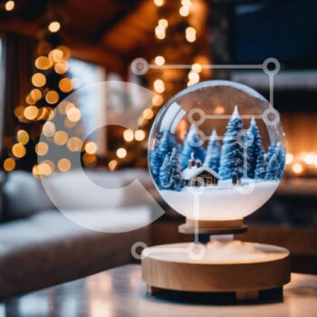 Intra Συλλεκτικό Ξύλινο Παζλ Plywood 4mm - Snow Globe στο διακοσμητικό τραπεζάκι σαλονιού στο σαλόνι Σε Ξύλινο Κουτί - Διαστάσεις Puzzle: 10x10 cm – 25 κομμάτια - Image 1