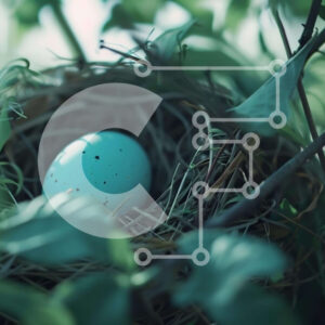 Intra Συλλεκτικό Ξύλινο Παζλ Plywood  4mm - Φρέσκο ​​μπλε αυγό στη φωλιά βελανιδιάς Σε Ξύλινο Κουτί - Διαστάσεις: 10x10 cm – 25 κομμάτια