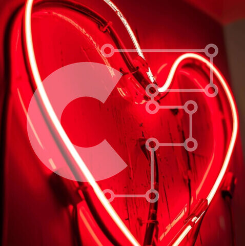 Intra Συλλεκτικό Ξύλινο Παζλ Plywood  4mm - Κόκκινη επιγραφή νέον σε σχήμα καρδιάς σε διάφορες τοποθεσίες Σε Ξύλινο Κουτί - Διαστάσεις Puzzle: 10x10 cm – 25 κομμάτια - Image 1