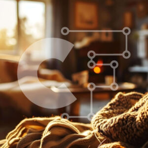 Intra Συλλεκτικό Ξύλινο Παζλ Plywood  4mm - Άνετο σαλόνι με τζάκι Σε Ξύλινο Κουτί - Διαστάσεις Puzzle: 10x10 cm – 25 κομμάτια