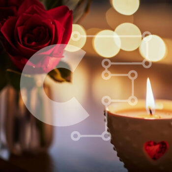 Intra Συλλεκτικό Ξύλινο Παζλ Plywood  4mm - Λευκό κερί με κόκκινα τριαντάφυλλα Σε Ξύλινο Κουτί - Διαστάσεις Puzzle: 10x10 cm – 25 κομμάτια - Image 1