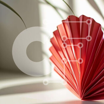 Intra Συλλεκτικό Ξύλινο Παζλ Plywood  4mm - Γλυπτό Origami Red Heart για διακόσμηση Σε Ξύλινο Κουτί - Διαστάσεις Puzzle: 10x10 cm – 25 κομμάτια - Image 1