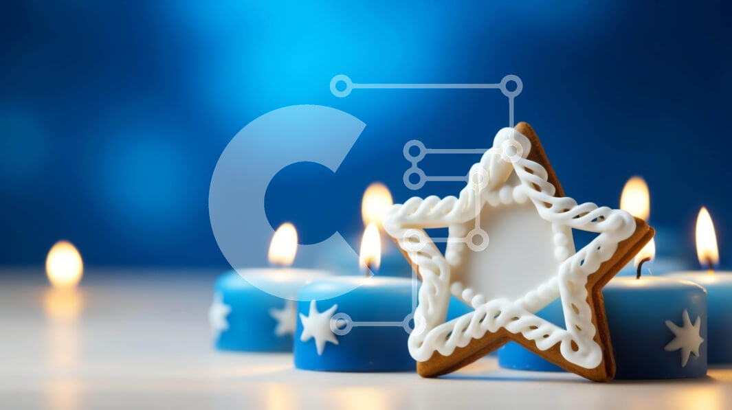 Intra Συλλεκτικό Ξύλινο Παζλ Plywood  4mm - Μπισκότο σε σχήμα αστεριού και κεριά σε ένα γιορτινό τραπέζι Σε Ξύλινο Κουτί - Διαστάσεις: 10x10 cm – 25 κομμάτια