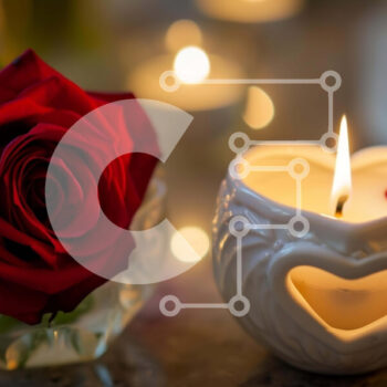 Intra Συλλεκτικό Ξύλινο Παζλ Plywood  4mm - Ρομαντικό τραπέζι με κόκκινο τριαντάφυλλο και κεριά Σε Ξύλινο Κουτί - Διαστάσεις Puzzle: 10x10 cm – 25 κομμάτια - Image 1