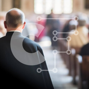 Intra Συλλεκτικό Ξύλινο Παζλ Plywood  4mm - Ιερέας στην άδεια εκκλησία Σε Ξύλινο Κουτί - Διαστάσεις Puzzle: 10x10 cm – 25 κομμάτια - Image 1